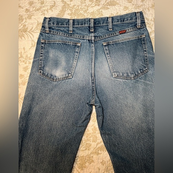 Vintage 90s Rustler Regular Straight Leg Distressed Jeans Denim size 12 33x30 - Picture 2 of 13